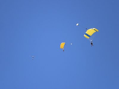 小さなパラシュートがどんどん大きくなる